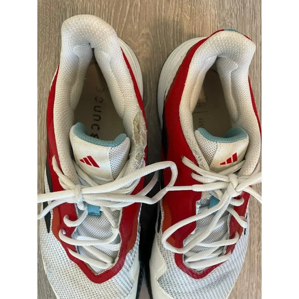 Adidas Men's CourtJam Control Sneaker white/red/black size 11.5